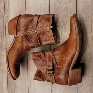 CHARLIE 1 Horse Lucchese Womens Size 10.5 Shoes Tan Brown Leather Ankle Boots